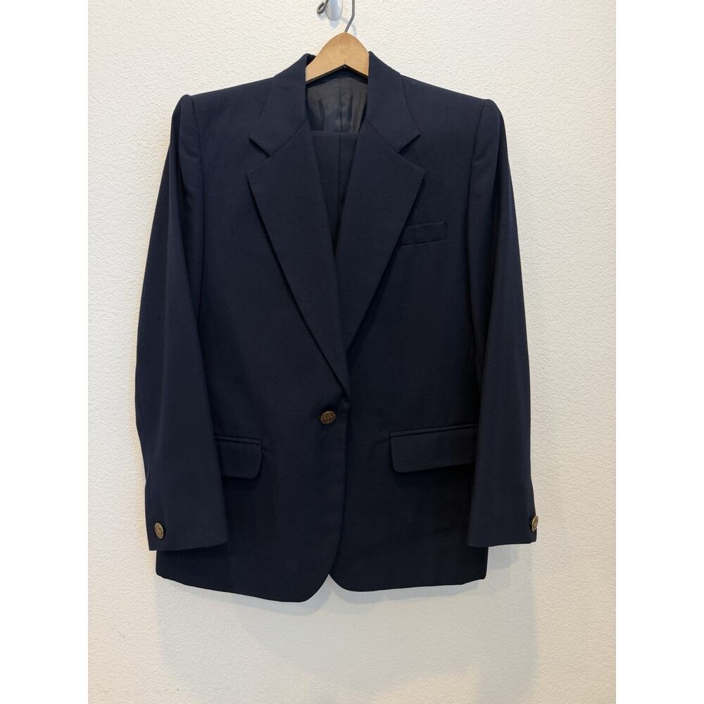 Vintage Orvis Woman’s Navy Blue Blazer Suit & Trousers Size 10